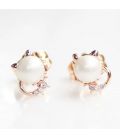 Сережки-гвоздики Xuping з перлинами - Котики (824889) медичне золото