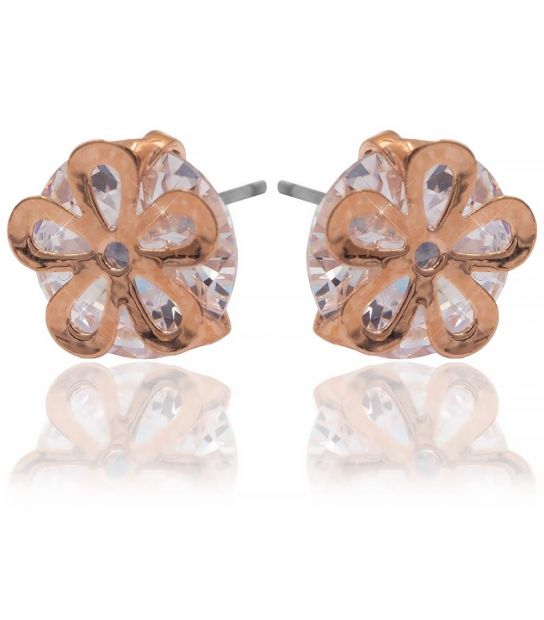 Сережки-цвяшки (Пусети) "Квітка" медзолото