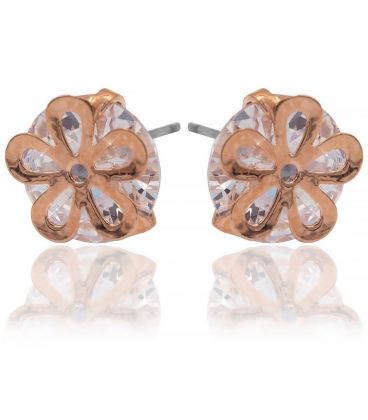 Сережки-цвяшки (Пусети) "Квітка" медзолото