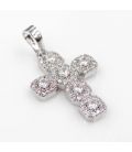 Подвеска Xuping Крестик 2 см родий медицинская сталь