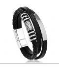 Мужской браслет Xuping с экокожей, магнитная застежка