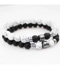 Набір браслетів вулканічний камінь (2 шт.) 372013