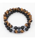 Набор браслетов вулканический камень (2 шт.) 372005