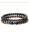 Набір браслетів вулканічний камінь (2 шт.) 372013(2)