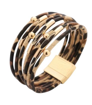 Браслет "Леопард" лимонна позолота