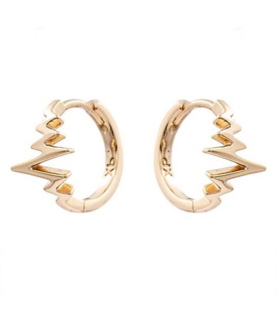 Серьги лимонная позолота "Пульс" (Медицинское золото)