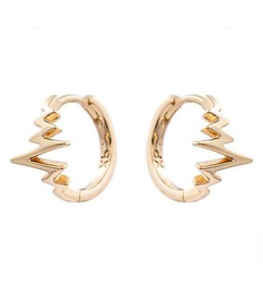 Серьги лимонная позолота "Пульс" (Медицинское золото)