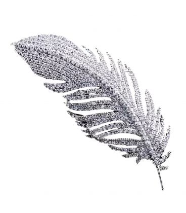 Брошь "Перо", родий