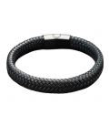 Браслет чоловічий шкіряний на магнитній застібці