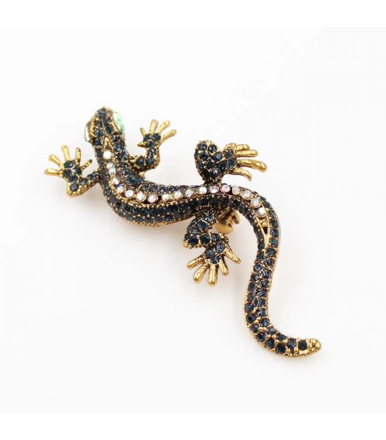 Брошь "Саламандра" лимонная позолота