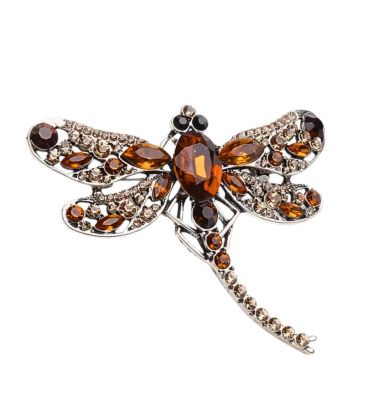 Брошка "Бабка" помаранчевая