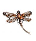Брошь "Стрекоза" оранжевая