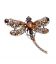Брошь "Стрекоза" оранжевая