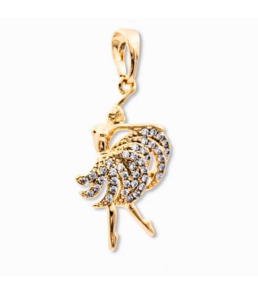 Подвеска лимонная позолота Балерина (Медицинское золото)