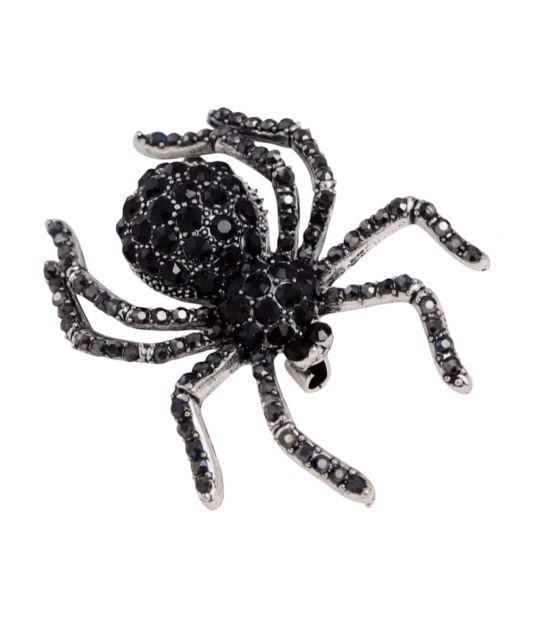 Брошь "Паук" родий