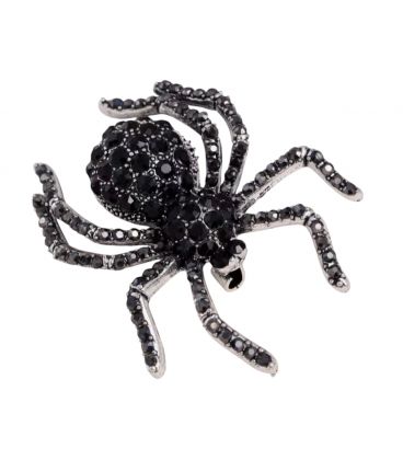 Брошь "Паук" родий