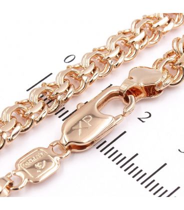 Ланцюжок кардинал лимонна позолота 0,7/60 см (Медичне золото) - бісмарк