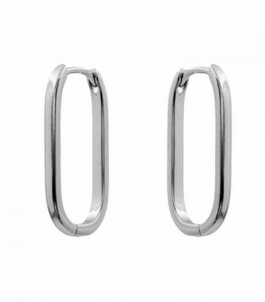 Сережки Xuping "Витягнутий овал" позолота біле золото (Медичне золото)