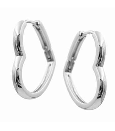 Сережки Xuping позолота біле золото "Контур серця" (Медичне золото)