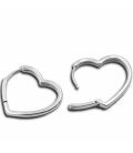Сережки Xuping позолота біле золото "Контур серця" (Медичне золото)