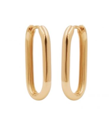 Сережки класичні "Овальна підкова" лимонна позолота