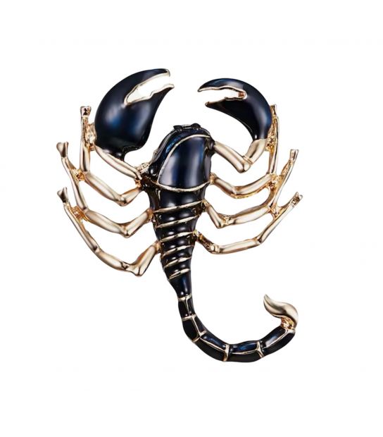 Брошь "Scorpion" лимонная позолота Скорпион