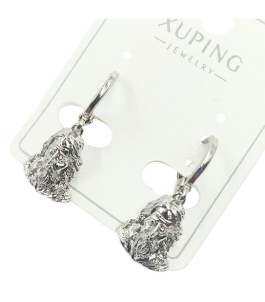 Сережки Xuping родіум підвіски "Іісус" (медичне золото)