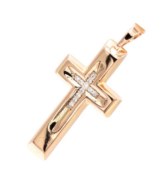 Подвеска Xuping Крестик 2,8*1,9 см (Медицинское золото)