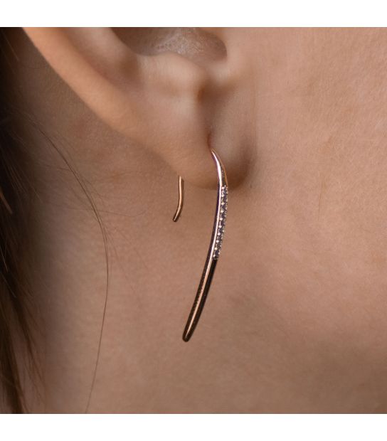 Серьги Xuping "Крючок" лимонная позолота (медицинское золото)