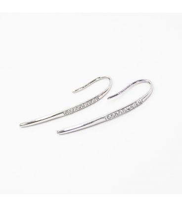 Серьги Xuping "Крючок" позолота белое золото (медицинское золото)