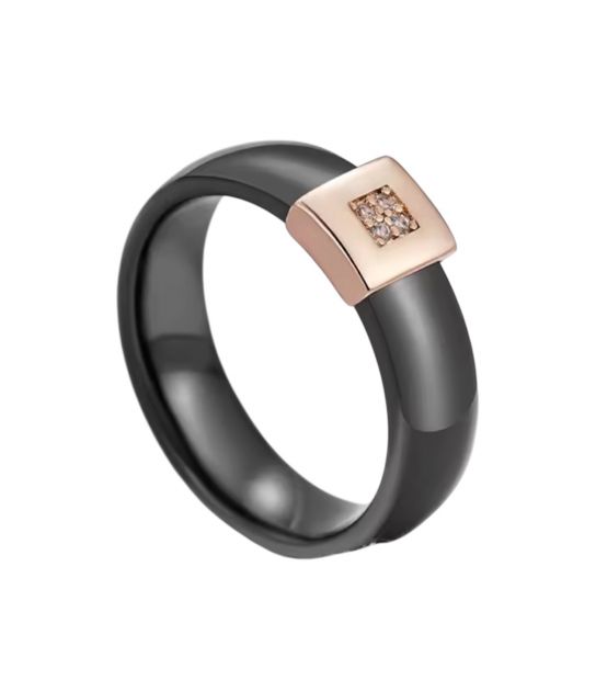 Кольцо Xuping керамика позолота