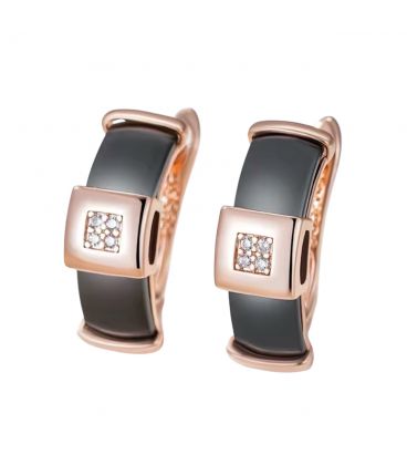 Сережки Xuping кераміка лимонна позолота (медичне золото)