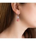 Серьги (крючки) Swarovski Квадрат на основании из камней родиум (Медицинская сталь)