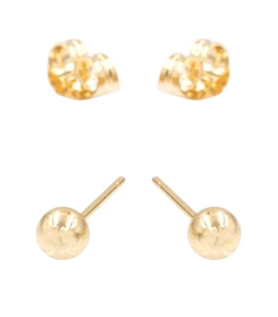 Сережки-гвоздики Xuping лимонна позолота "Металева кулька 0,7 см"