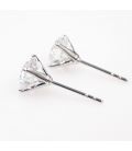 Сережки-гвоздики Xuping родій, камінь 0,7 см