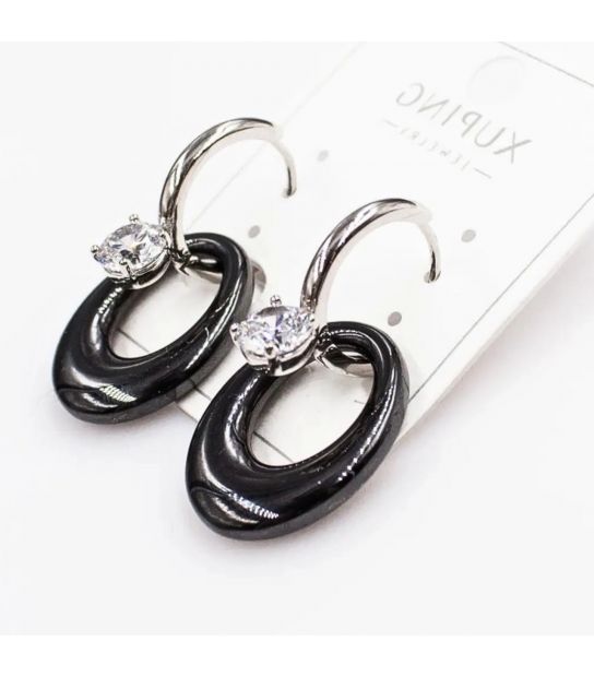 Сережки з керамікою Xuping Овал