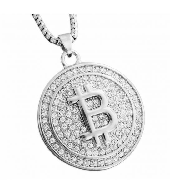 Подвеска"Bitcoin Биткоин" сталь