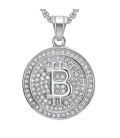 Подвеска"Bitcoin Биткоин" сталь