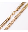 Цепочка Stainless Steel позолота Снейк с шариками 0,1/50 см
