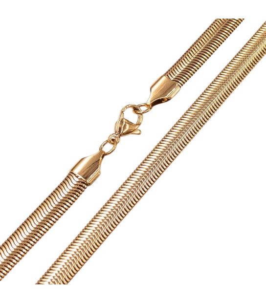 Цепочка Stainless Steel позолота Снейк с шариками 0,1/50 см