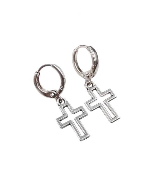 Сережки Хрестики Xuping родіум 924167/2 медична сталь