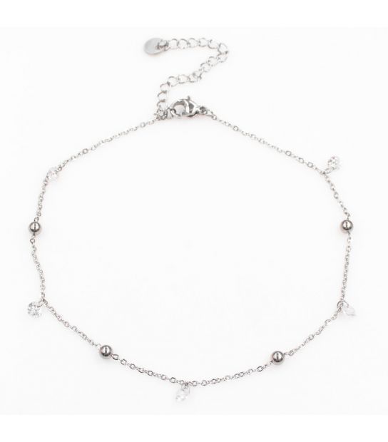 Браслет на ногу (анклет) з камінчиками Swarovski 330149