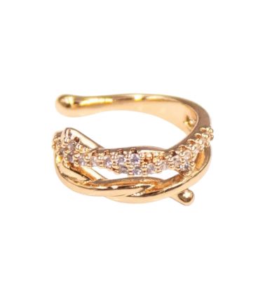 Серьги каффы Двойное плетение - 1 шт (Медзолото Xuping) 373014(2)