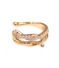 Серьги каффы Двойное плетение - 1 шт (Медзолото Xuping) 373014(2)