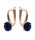Серьги Xuping лимонная позолота 18K с белым цирконом (Медицинское золото)