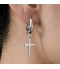 Серьги Xuping родий, подвески "Крестики" без камней медицинское золото
