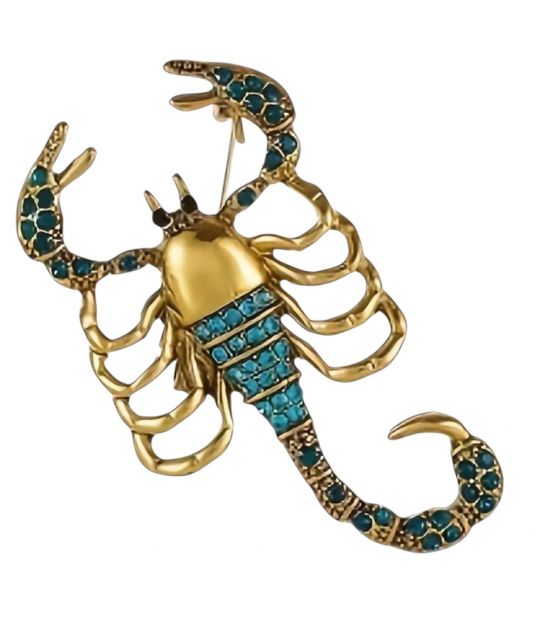 Брошка "Scorpion" лимонна позолота