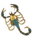 Брошь "Scorpion" лимонная позолота