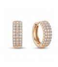 Сережки Xupung "Один великий та маленькі камені" лимонна позолота 18К (медичне золото)