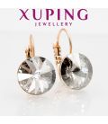 Сережки лимонна позолота Swarovski Crystals 1,2 см